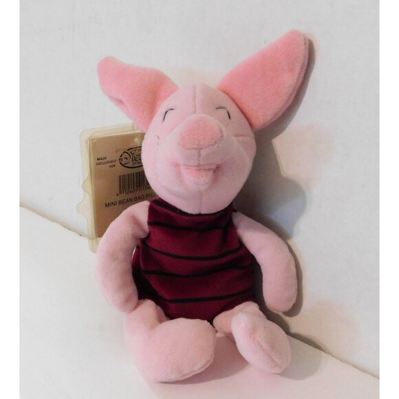 Disney Piglet Mini Bean Bag Plush 8" Pink Soft Toy Cute Doll Exclusive - Picture 5 of 5